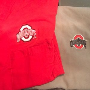 Ohio State OSU scarlet Grey scrub set XS S